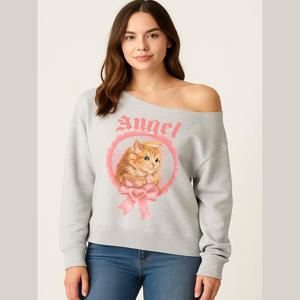 Forever 21 Graphic Sweatshirt - Women's M - "Sinner" Kitten